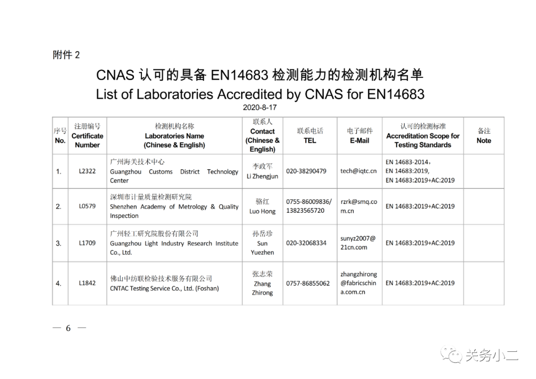 國(guó)內(nèi)具備歐盟CE認(rèn)證機(jī)構(gòu)名單及EN149/14683檢測(cè)機(jī)構(gòu)名單 國(guó)內(nèi)具備歐盟CE認(rèn)證機(jī)構(gòu)名單及EN149/14683檢測(cè)機(jī)構(gòu)名單